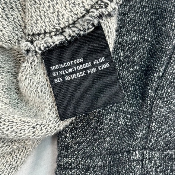 BNCI by Blanc Noir Full Zip Up Ruffle Knit Cardigan Womens Sz Small Heather Gray - Picture 4 of 9